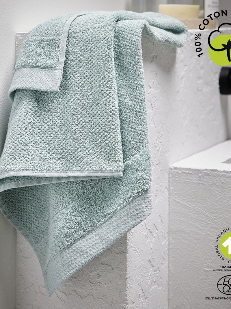 Drap de bain en coton BIO Vert - Kiabi