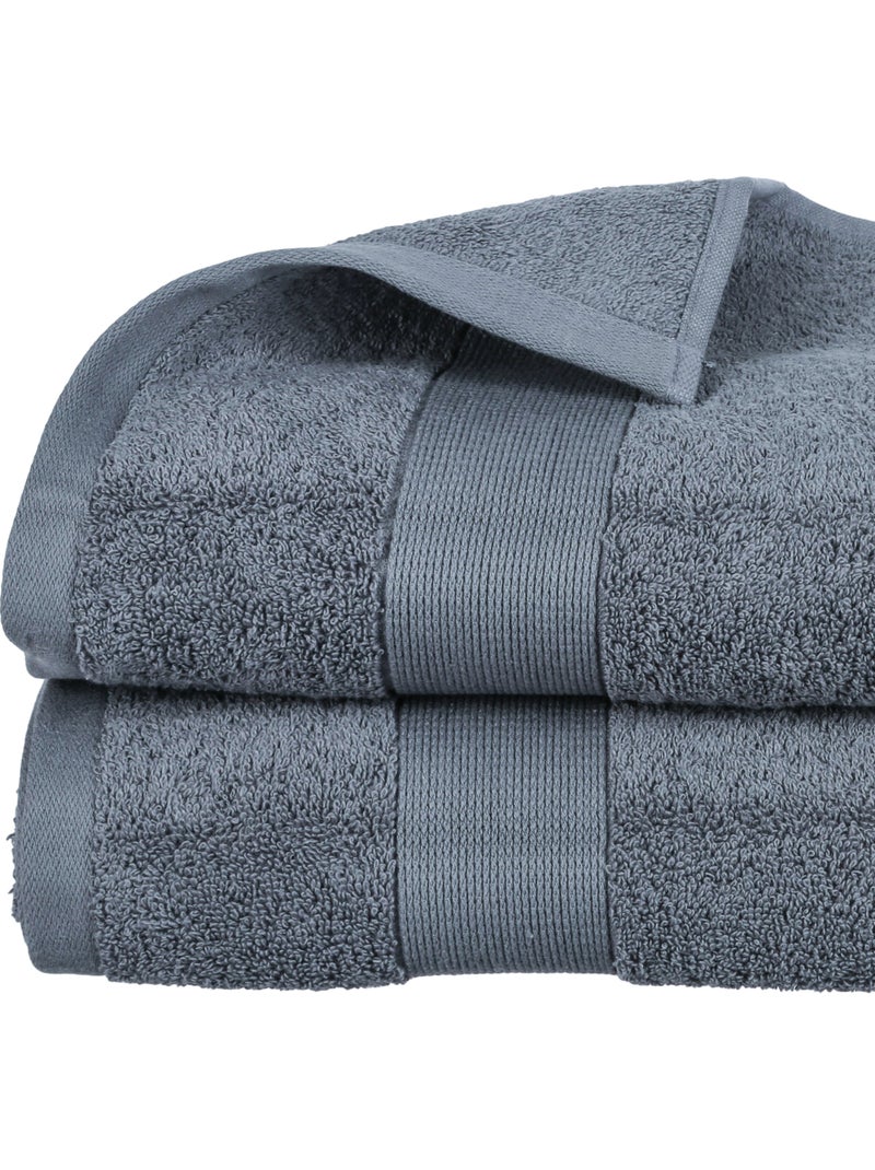 Drap de bain en coton ESSENTIEL Gris foncé - Kiabi