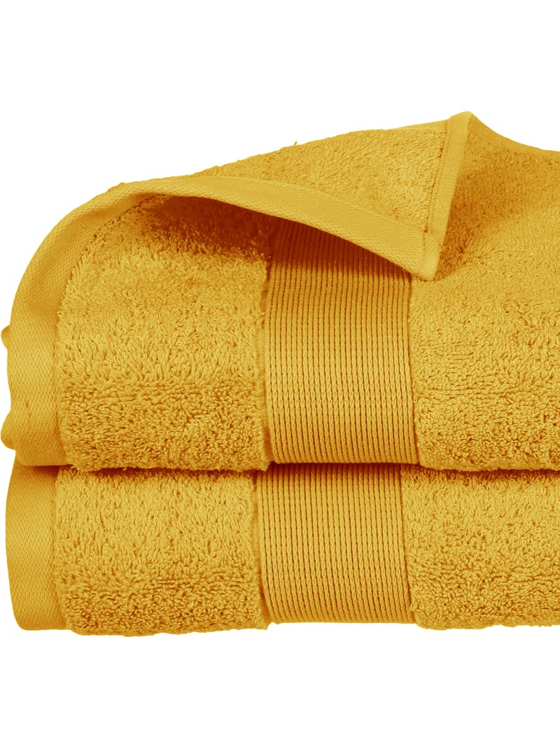 Drap de bain en coton ESSENTIEL Moutarde - Kiabi