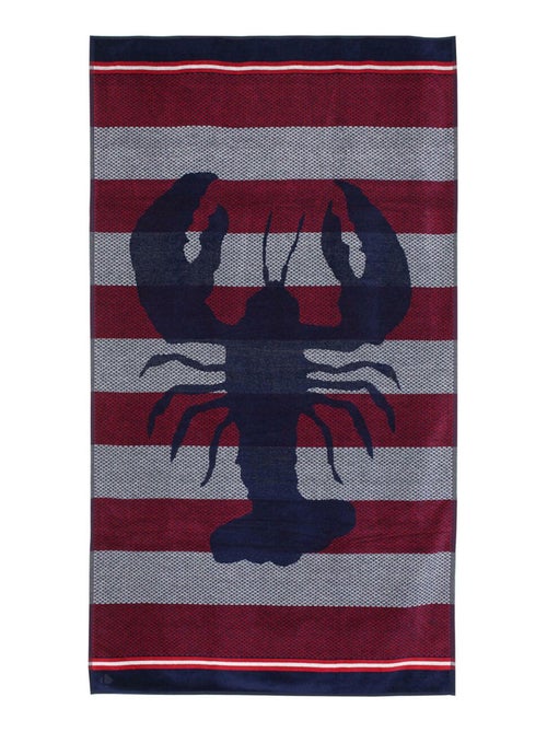 Drap de bain en coton homard - Kiabi