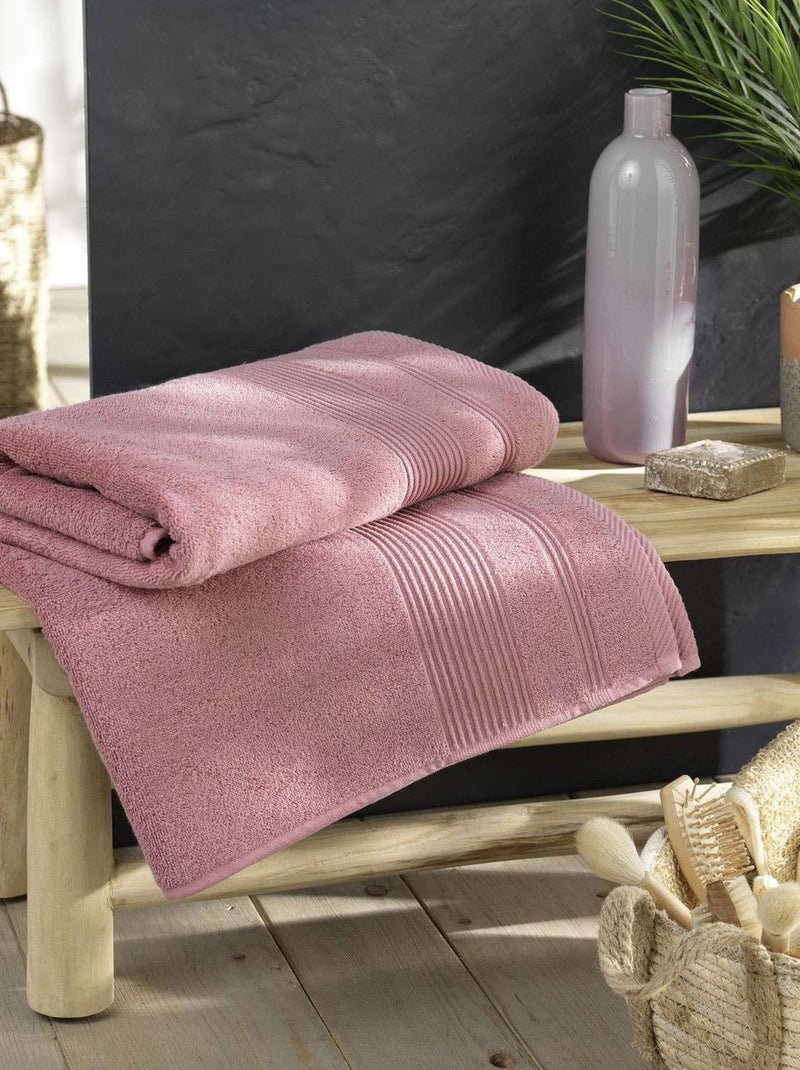Drap de bain en éponge unie DAYTA Rose - Kiabi