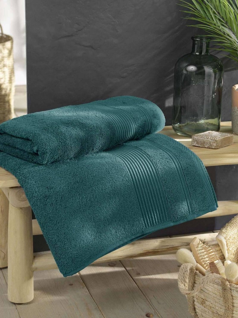 Drap de bain en éponge unie DAYTA Vert émeraude - Kiabi