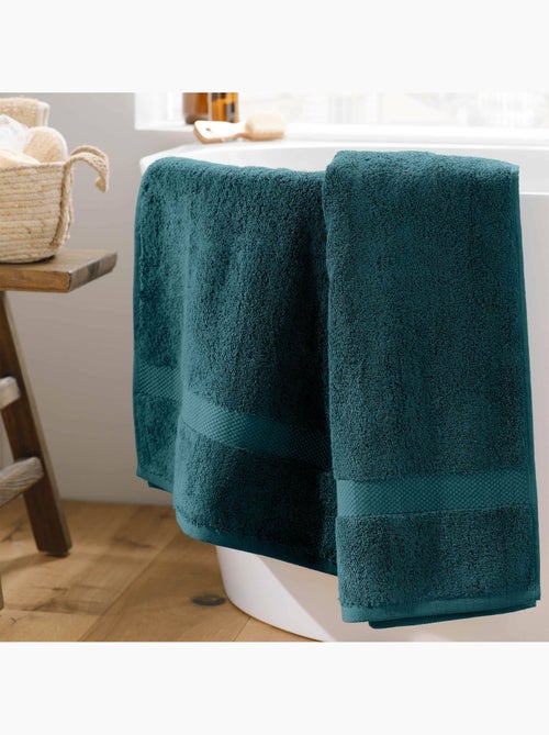 Drap de bain éponge coton piegné Elegance - Kiabi