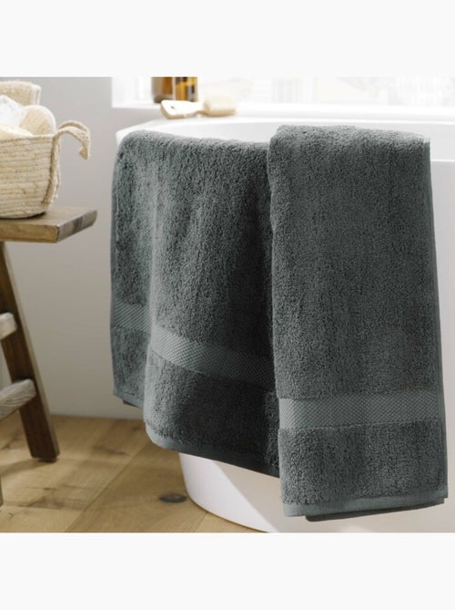 Drap de bain éponge coton piegné Elegance - Kiabi