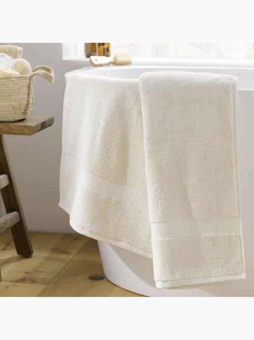Drap de bain éponge coton piegné Elegance - Kiabi