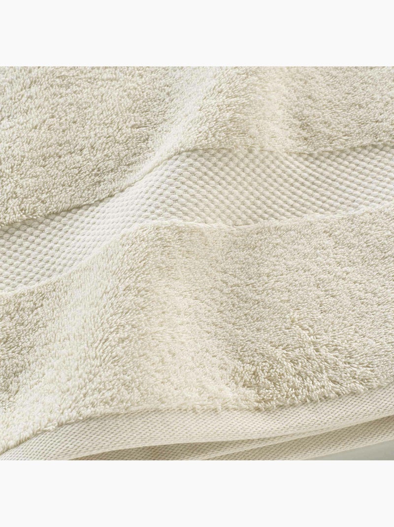 Drap de bain éponge coton piegné Elegance Sable - Kiabi