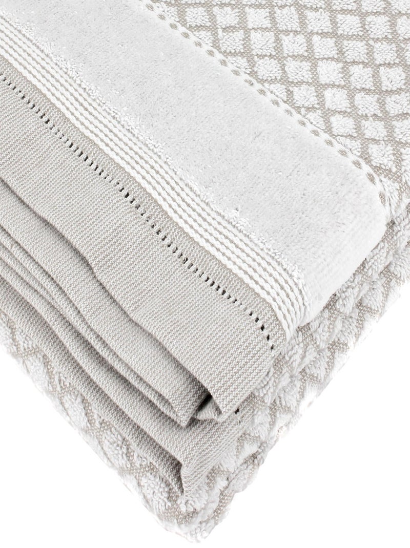 Drap de bain LINEN Blanc - Kiabi