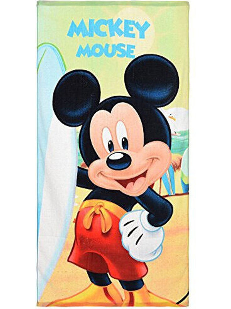 Drap de bain 'Mickey Mouse' motif surf multicolore 140 x 70 cm Multicolore - Kiabi