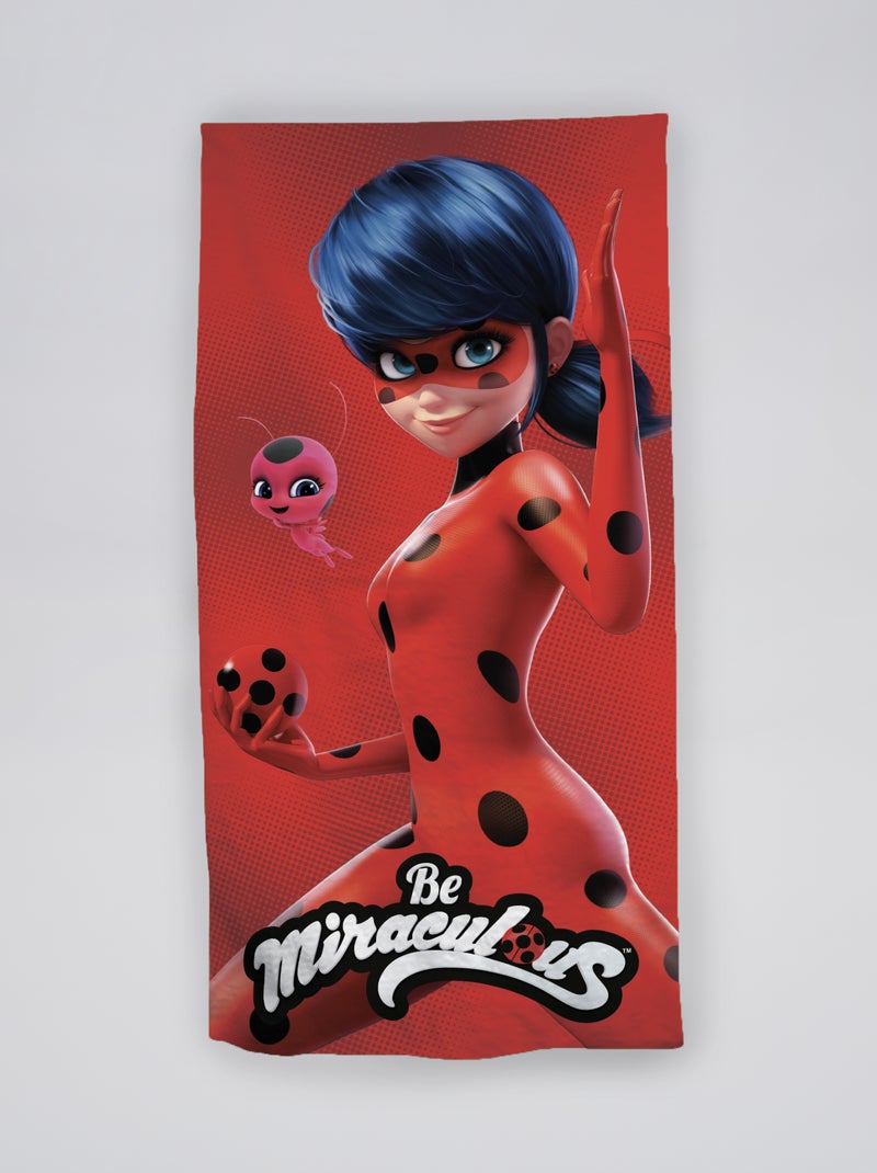 Drap de bain 'Miraculous' rouge - Kiabi