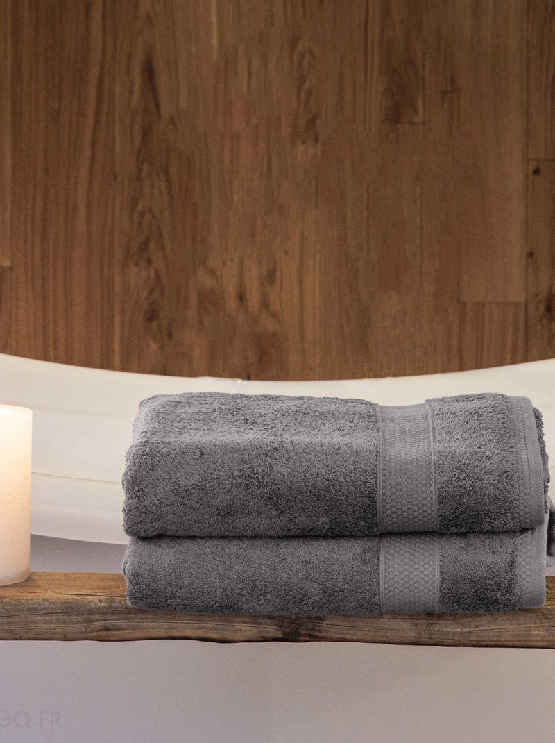 Drap de bain NAÏA Gris froid - Kiabi