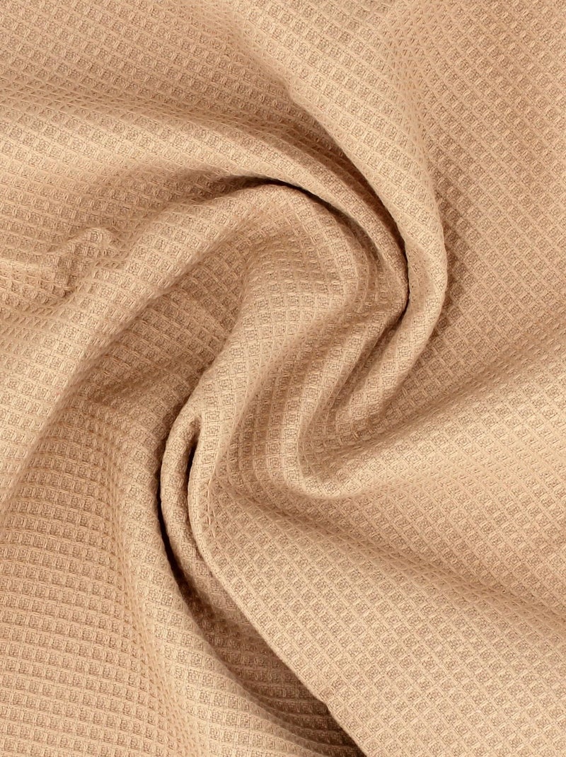 Drap de bain nid d'abeille PURE WAFFLE Beige - Kiabi