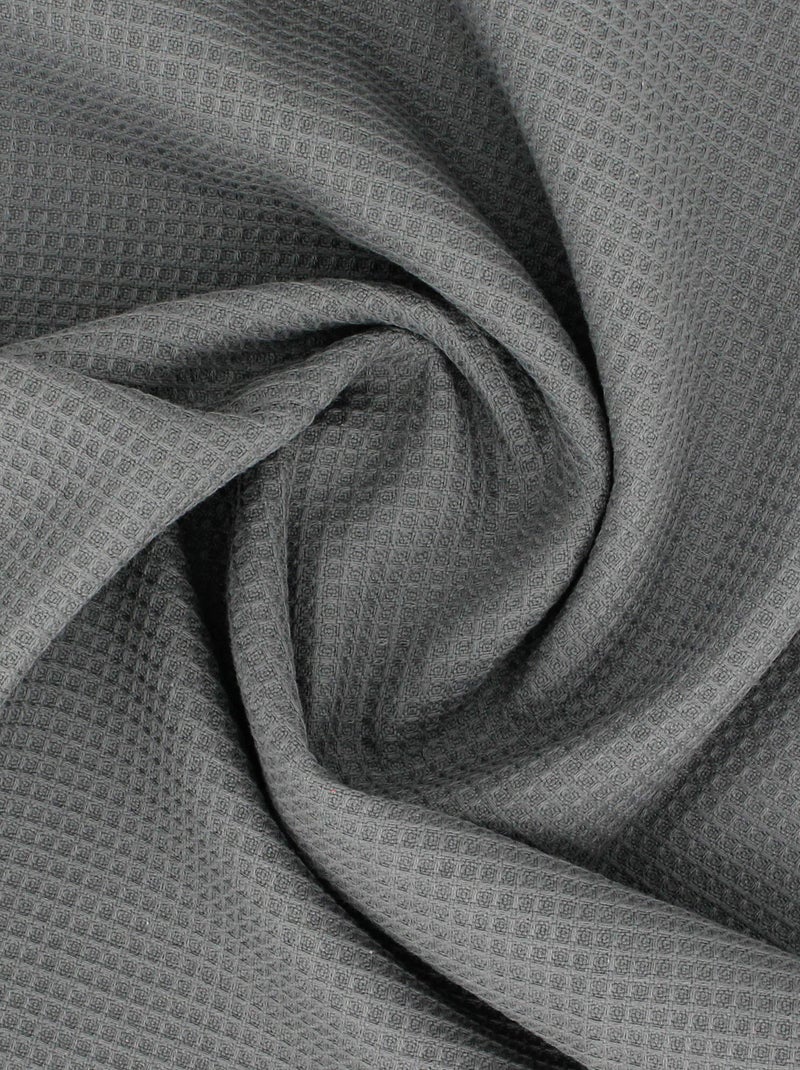 Drap de bain nid d'abeille PURE WAFFLE gris anthracite - Kiabi