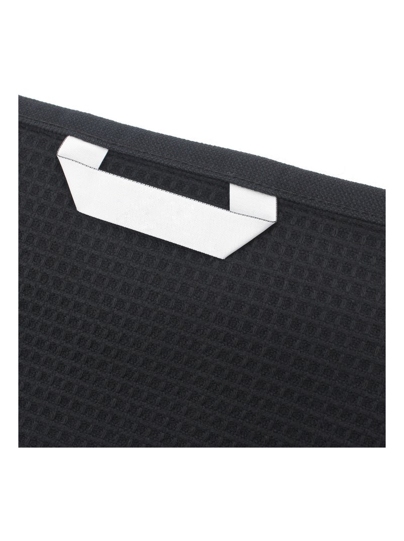 Drap de bain nid d'abeille PURE WAFFLE Noir Noir - Kiabi