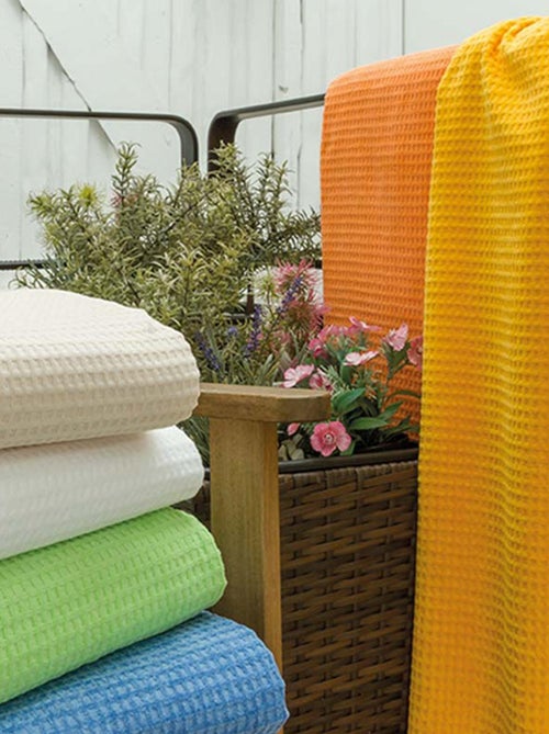 Drap de bain nid d'abeille PURE WAFFLE - Kiabi