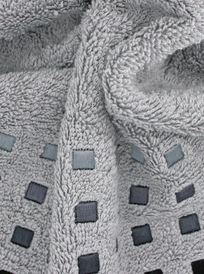 Drap de bain PURE SQUARES Argent - Kiabi