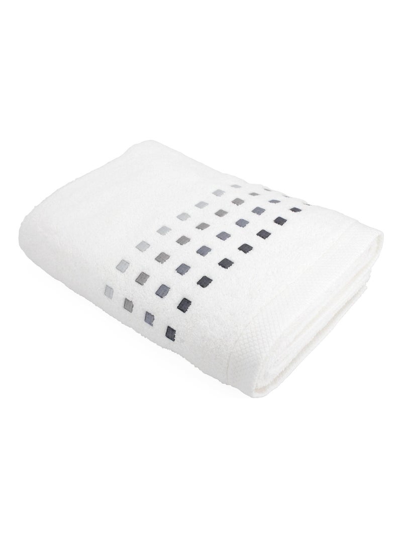 Drap de bain PURE SQUARES Blanc - Kiabi