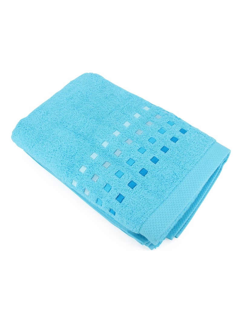 Drap de bain PURE SQUARES Bleu lagon - Kiabi