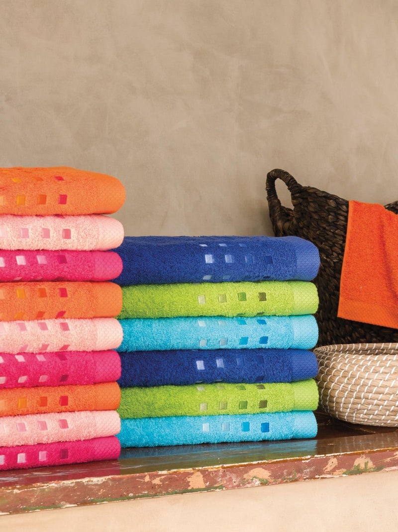 Drap de bain PURE SQUARES Bleu lagon - Kiabi