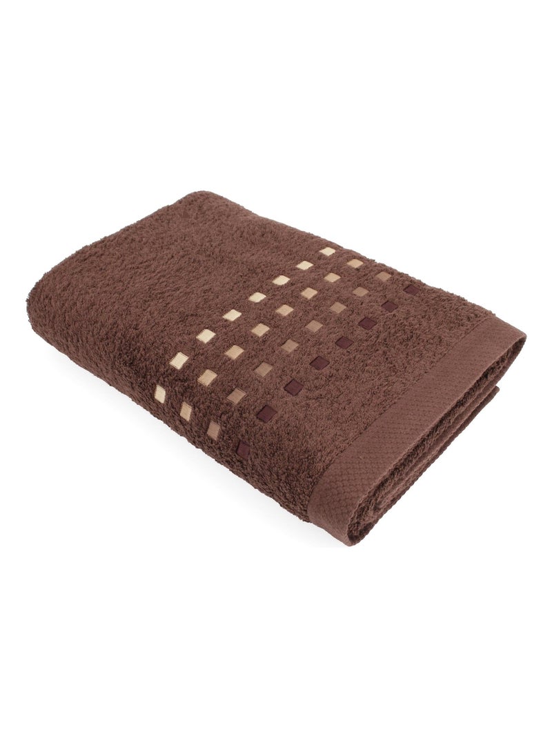 Drap de bain PURE SQUARES Marron - Kiabi