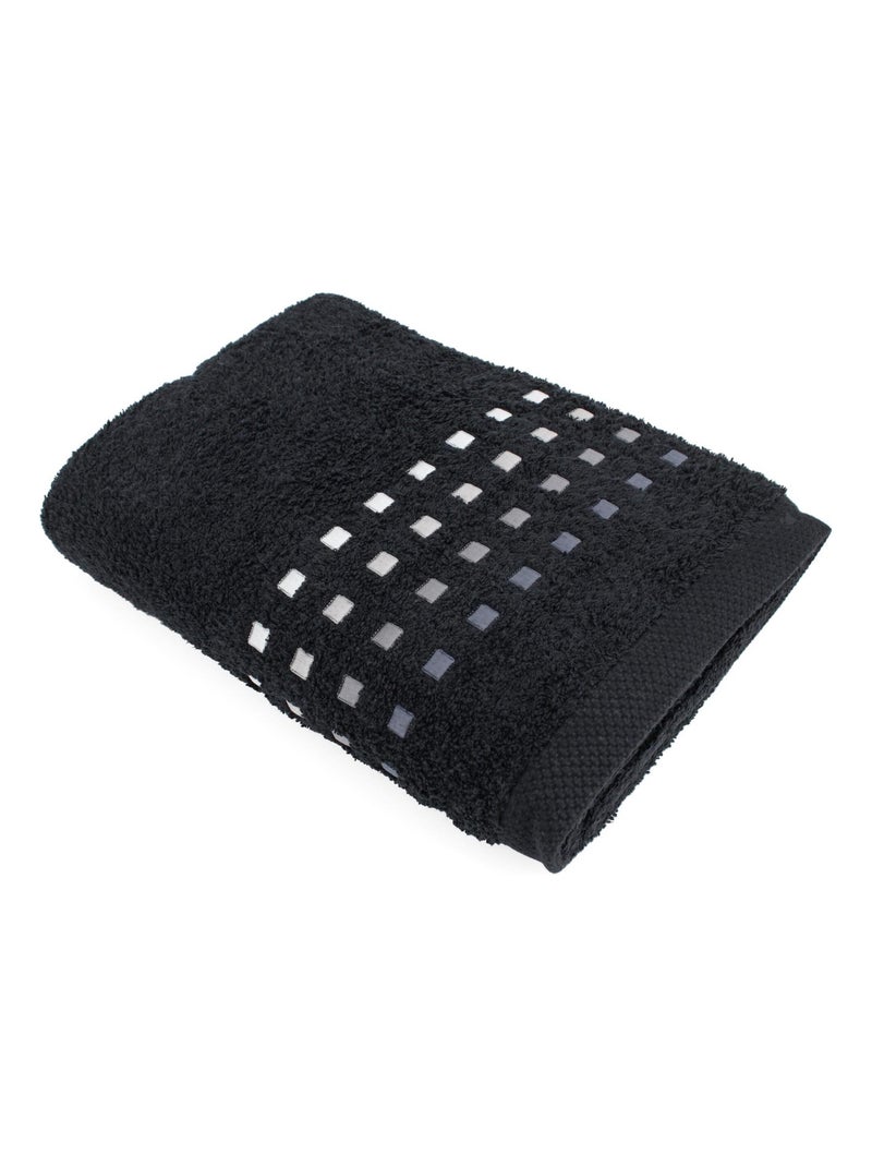 Drap de bain PURE SQUARES Noir Noir - Kiabi