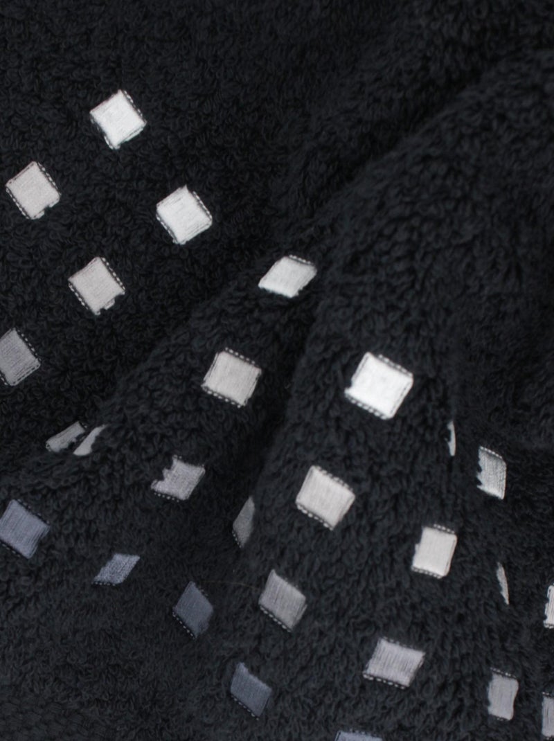 Drap de bain PURE SQUARES Noir Noir - Kiabi
