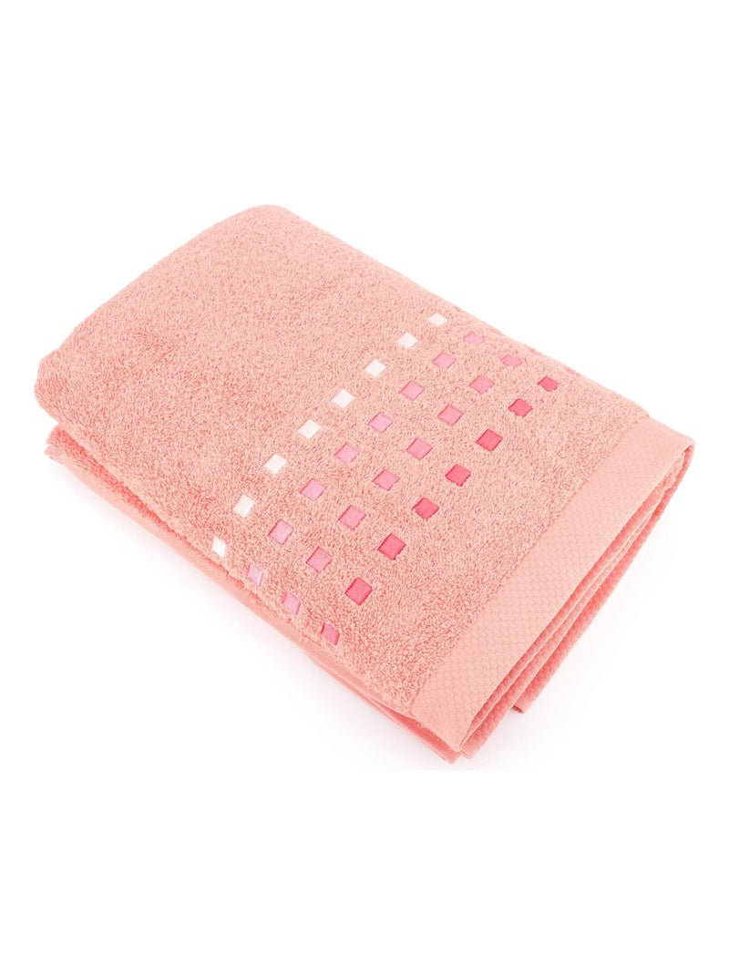 Drap de bain PURE SQUARES Saumon - Kiabi