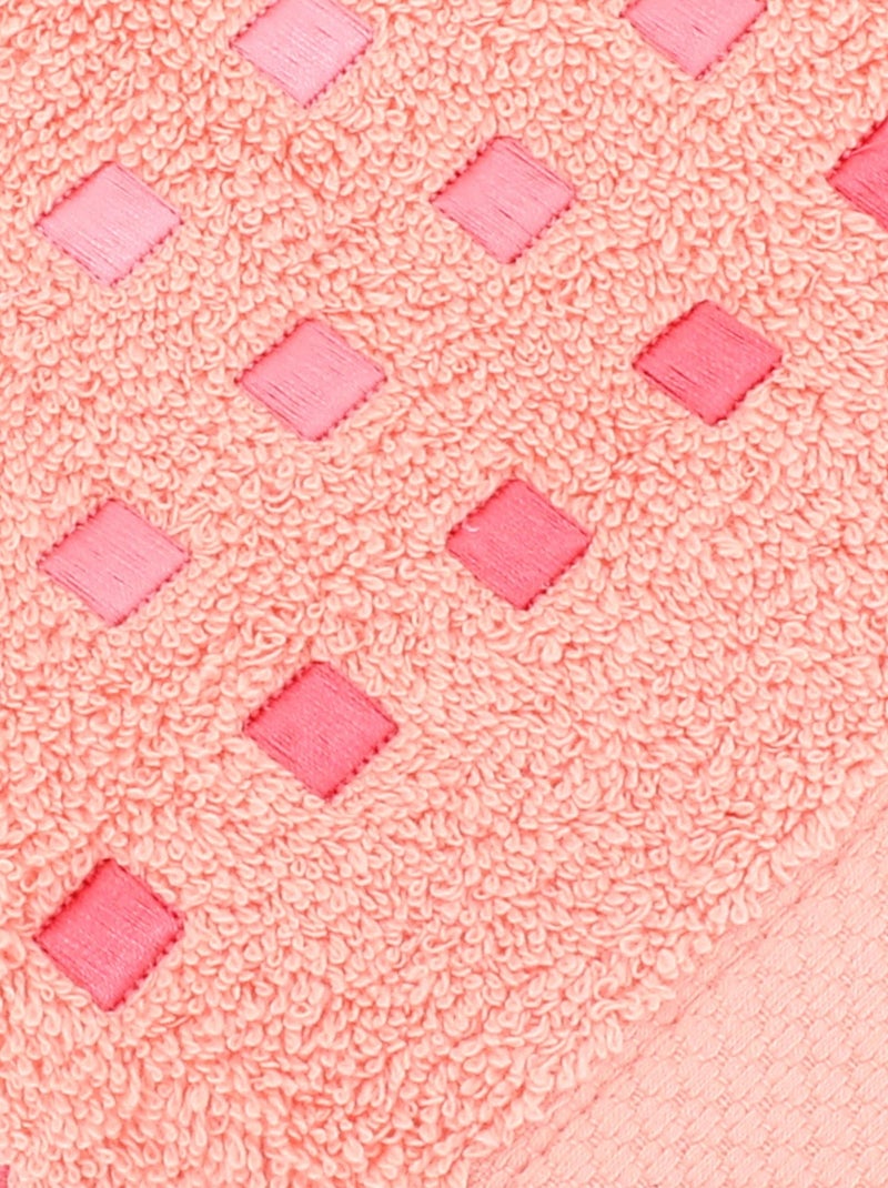 Drap de bain PURE SQUARES Saumon - Kiabi