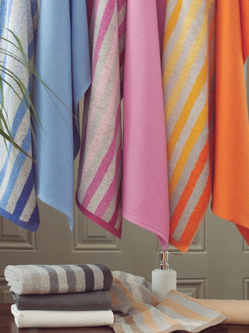 Drap de bain PURE STRIPES Bleu turquoise - Kiabi