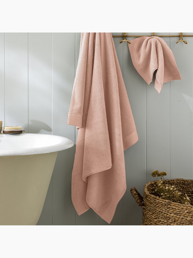 Drap de bain softy – éponge zero twist 100% coton peigné 600 g/m² Rose poudré - Kiabi