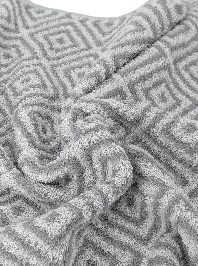 Drap de bain SYMETRIE coton Losanges Gris - Kiabi