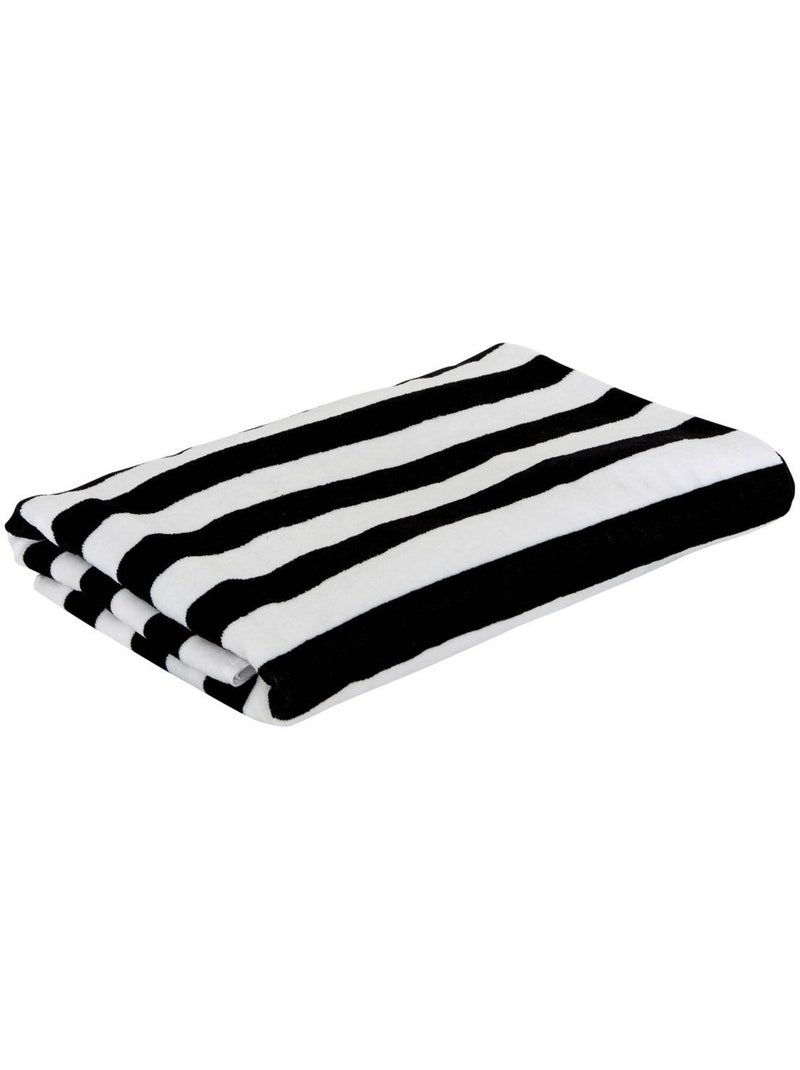 Drap de bain the palm resort en coton the palm resort Noir Blanc - Kiabi