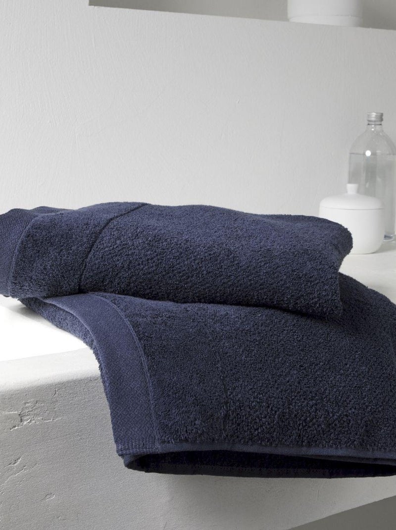 Drap de bain uni BIO ORGANIC Bleu marine - Kiabi