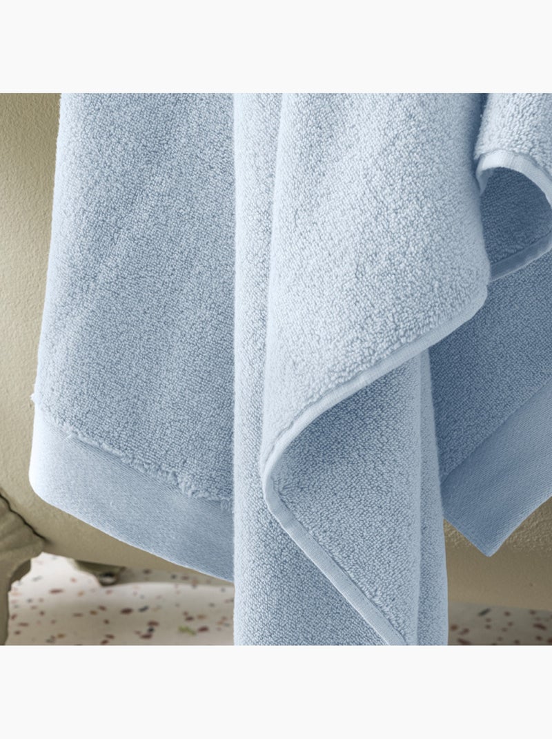 Drap de douche - coton pur - 100% coton Bleu clair - Kiabi