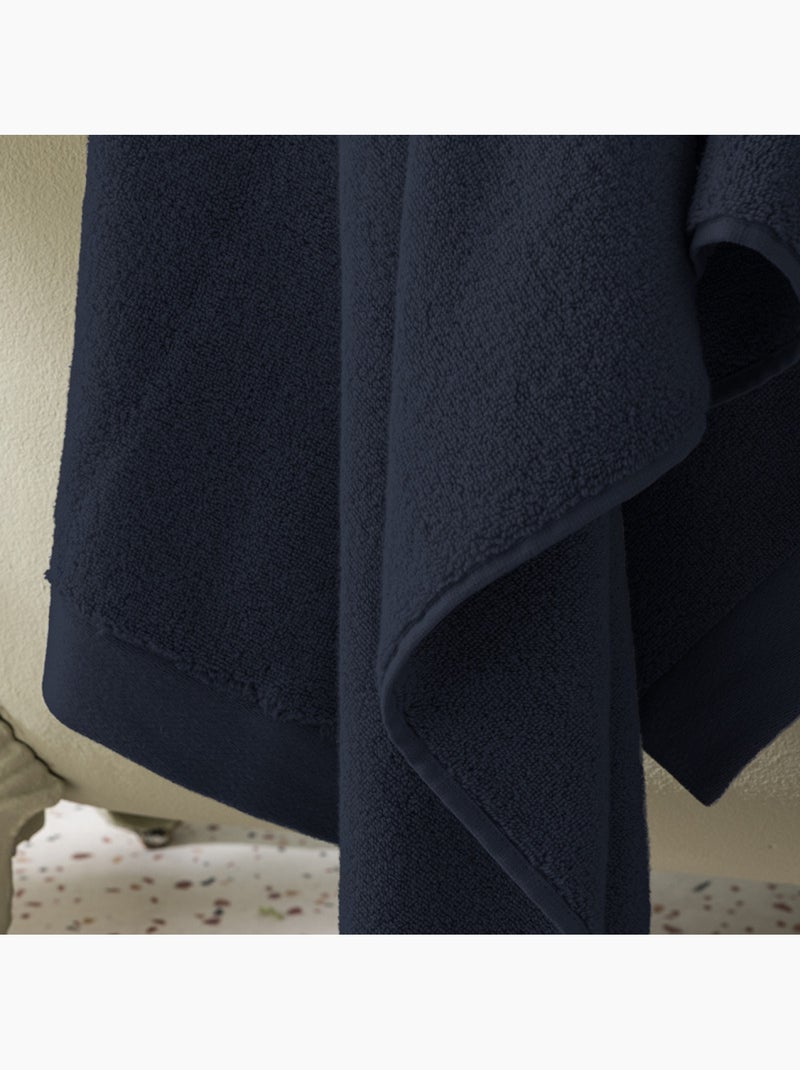Drap de douche - coton pur - 100% coton Bleu foncé - Kiabi
