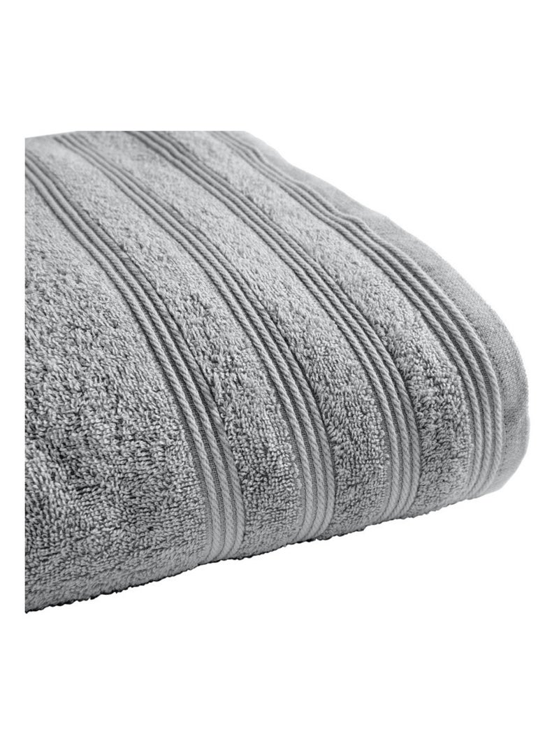 Drap de douche - Coton Pur - 100% Coton Gris perle - Kiabi