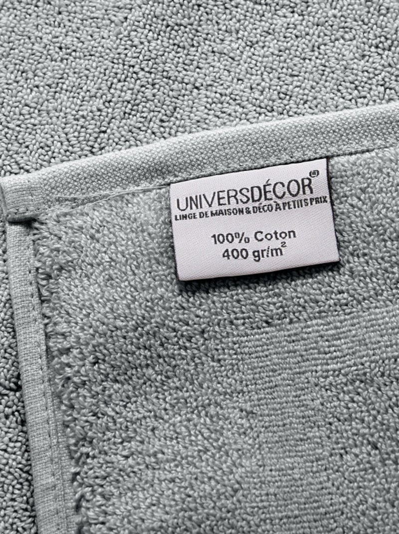 Drap de douche - Coton Pur - 100% Coton Gris perle - Kiabi