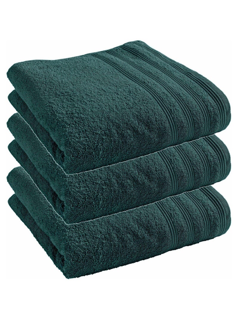 Drap de douche - Coton Pur - 100% Coton Vert émeraude - Kiabi