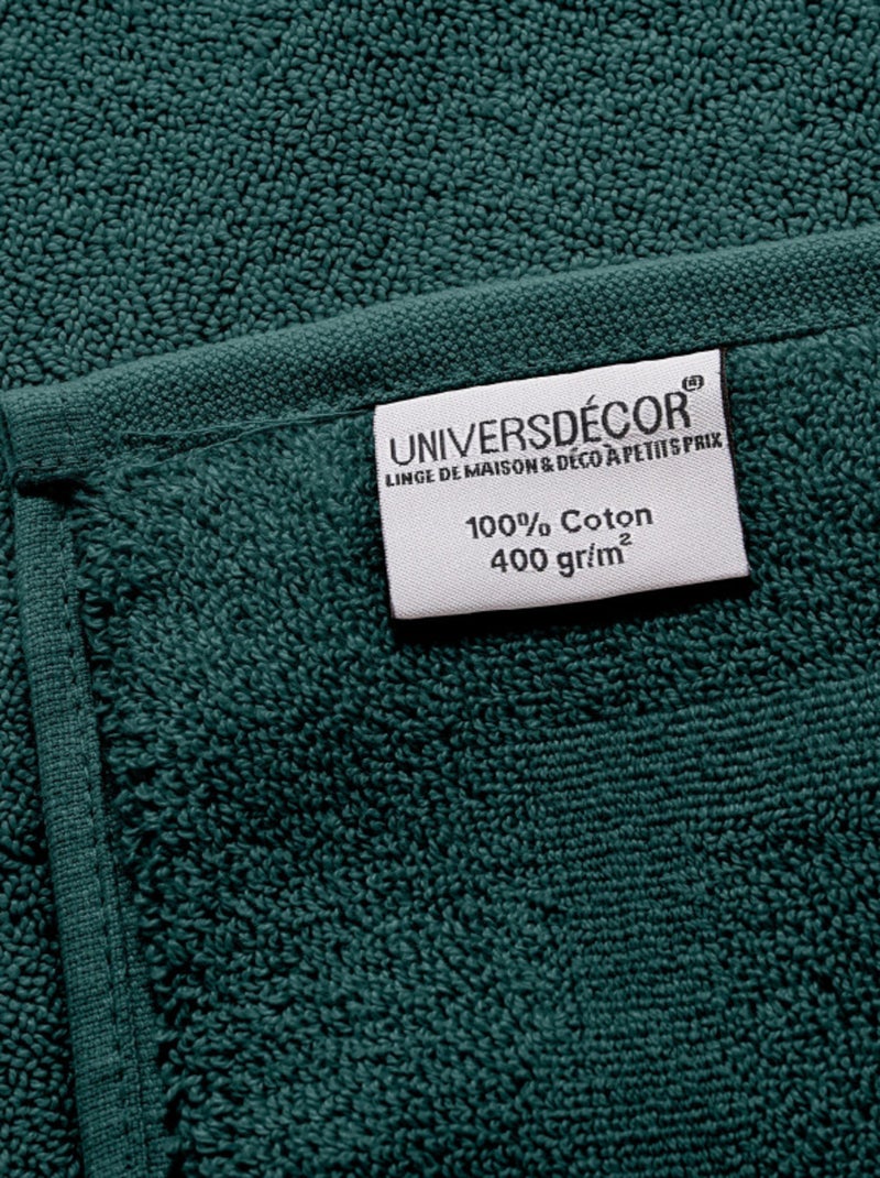Drap de douche - Coton Pur - 100% Coton Vert émeraude - Kiabi