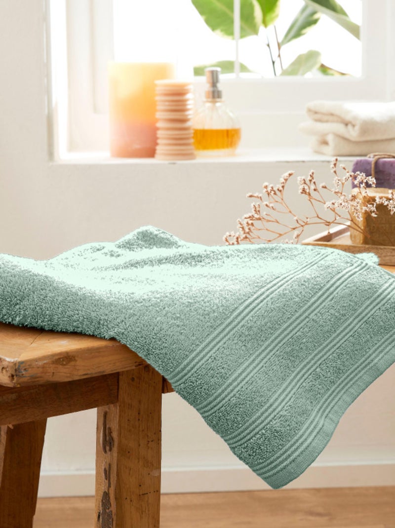 Drap de douche - Coton Pur - 100% Coton Vert menthe - Kiabi