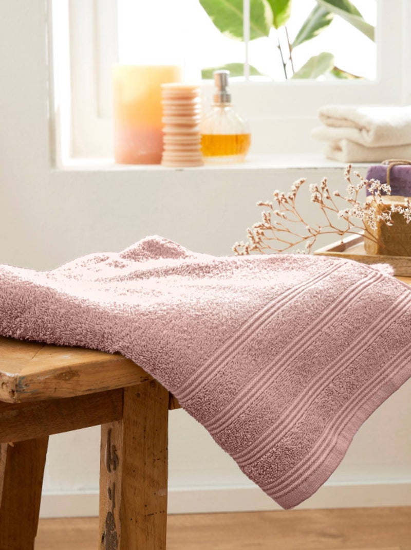 Drap de douche - Coton Pur - 100% Coton Vieux rose - Kiabi