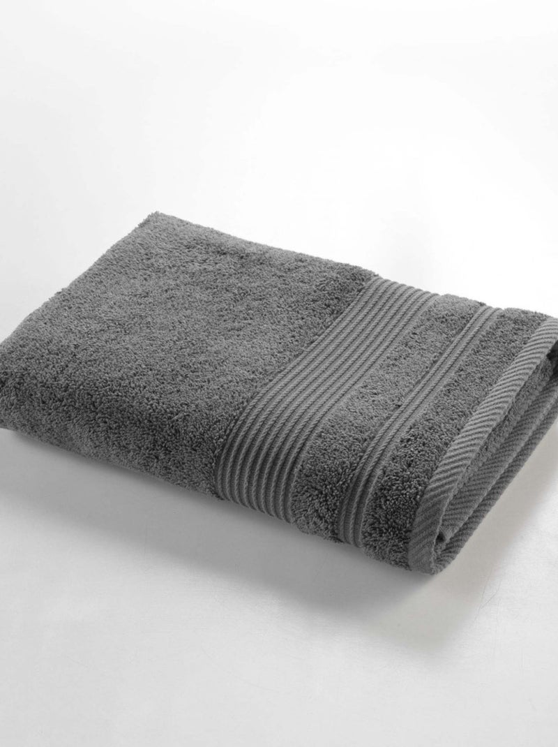 Drap de Douche - Éponge Unie Tendresse 600g/m² gris anthracite - Kiabi