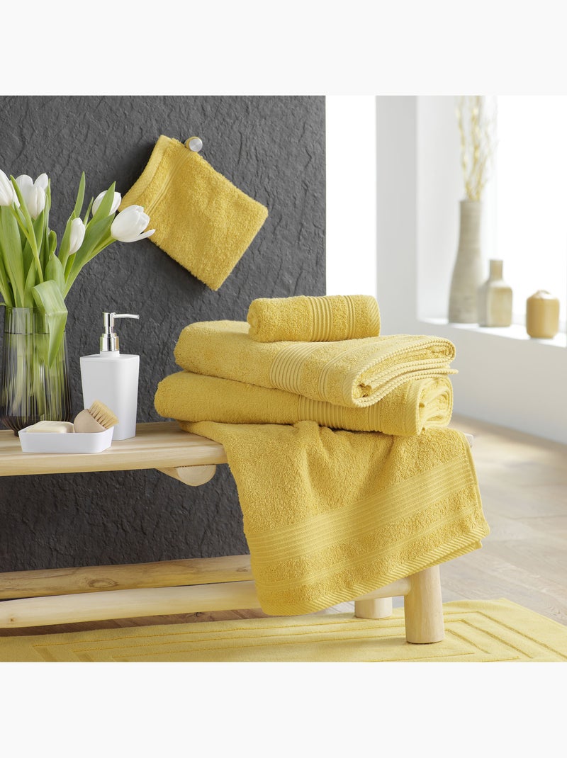 Drap de Douche - Éponge Unie Tendresse 600g/m² Jaune mimosa - Kiabi