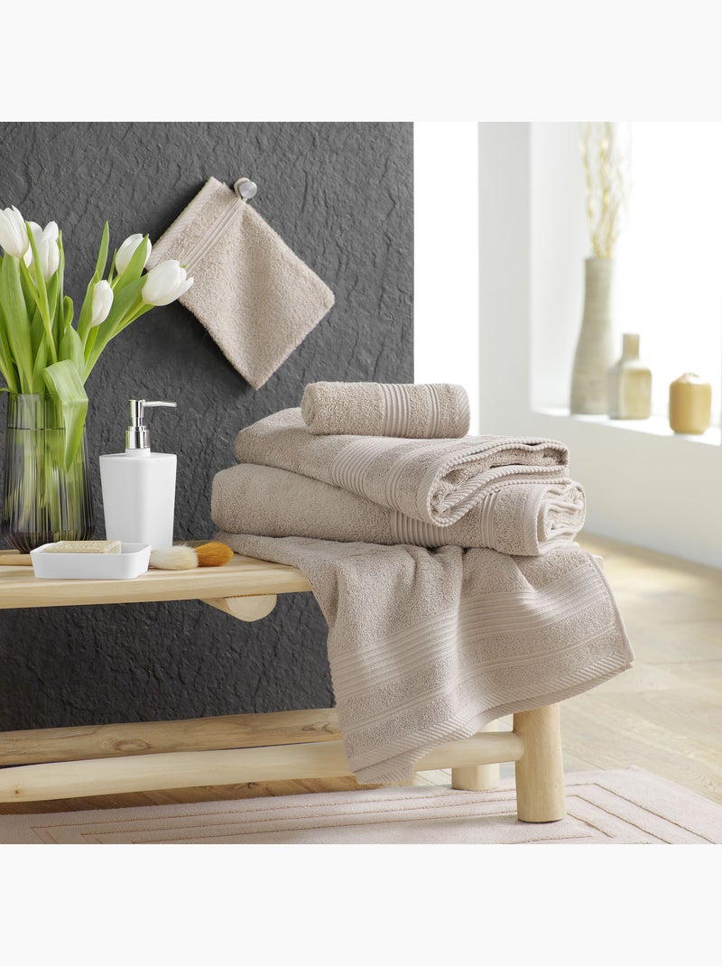 Drap de Douche - Éponge Unie Tendresse 600g/m² Taupe - Kiabi