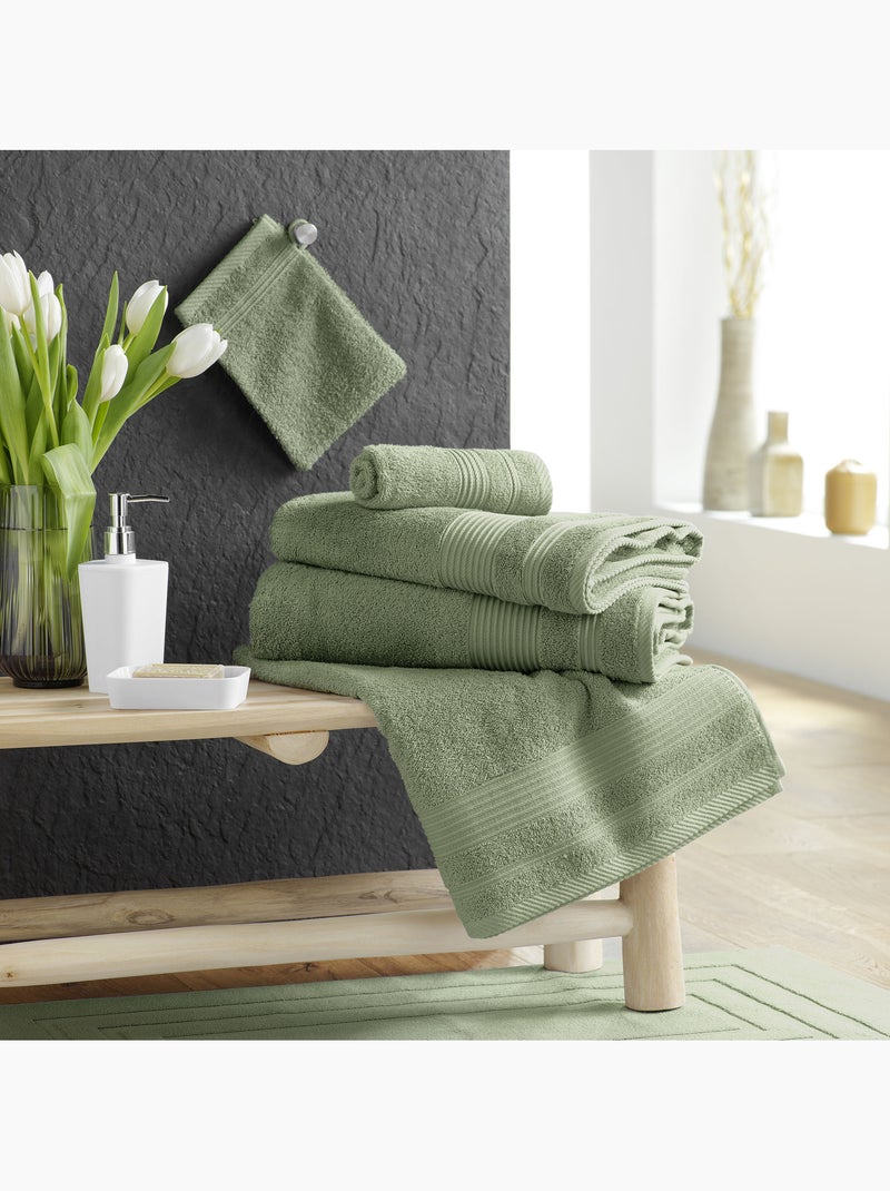 Drap de Douche - Éponge Unie Tendresse 600g/m² Vert Fougère - Kiabi