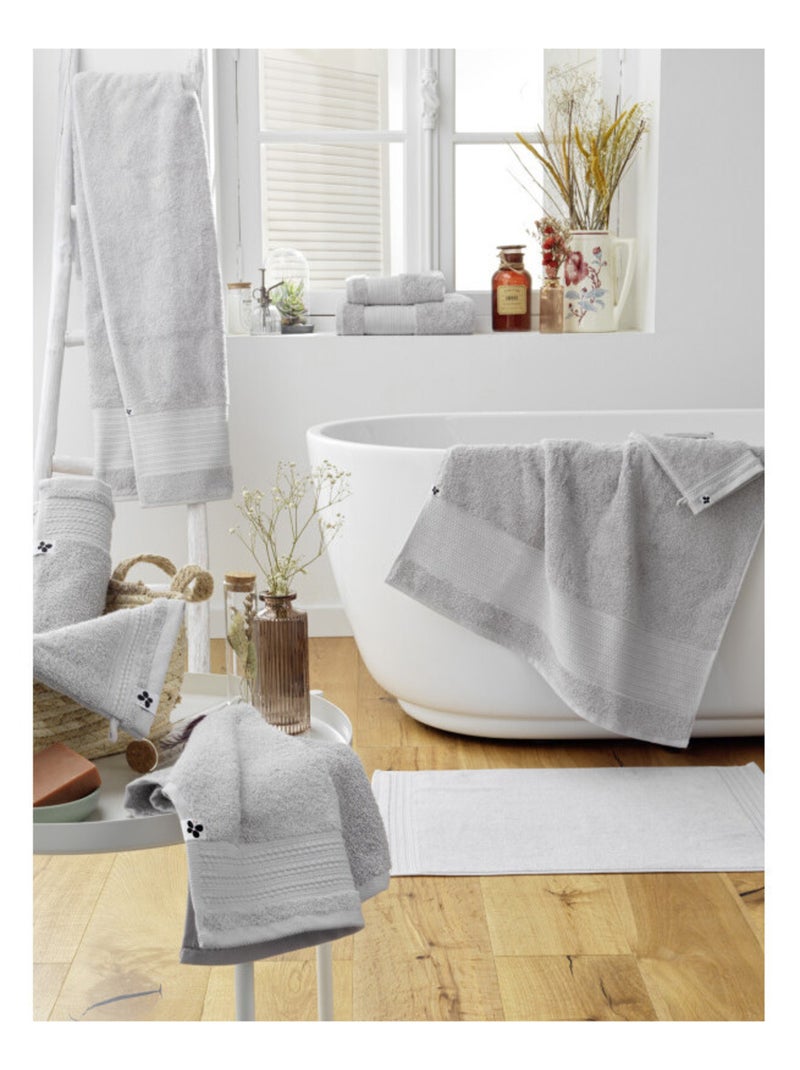 Drap de douche - L'effet papillon - 100% Coton Bio Blanc - Kiabi