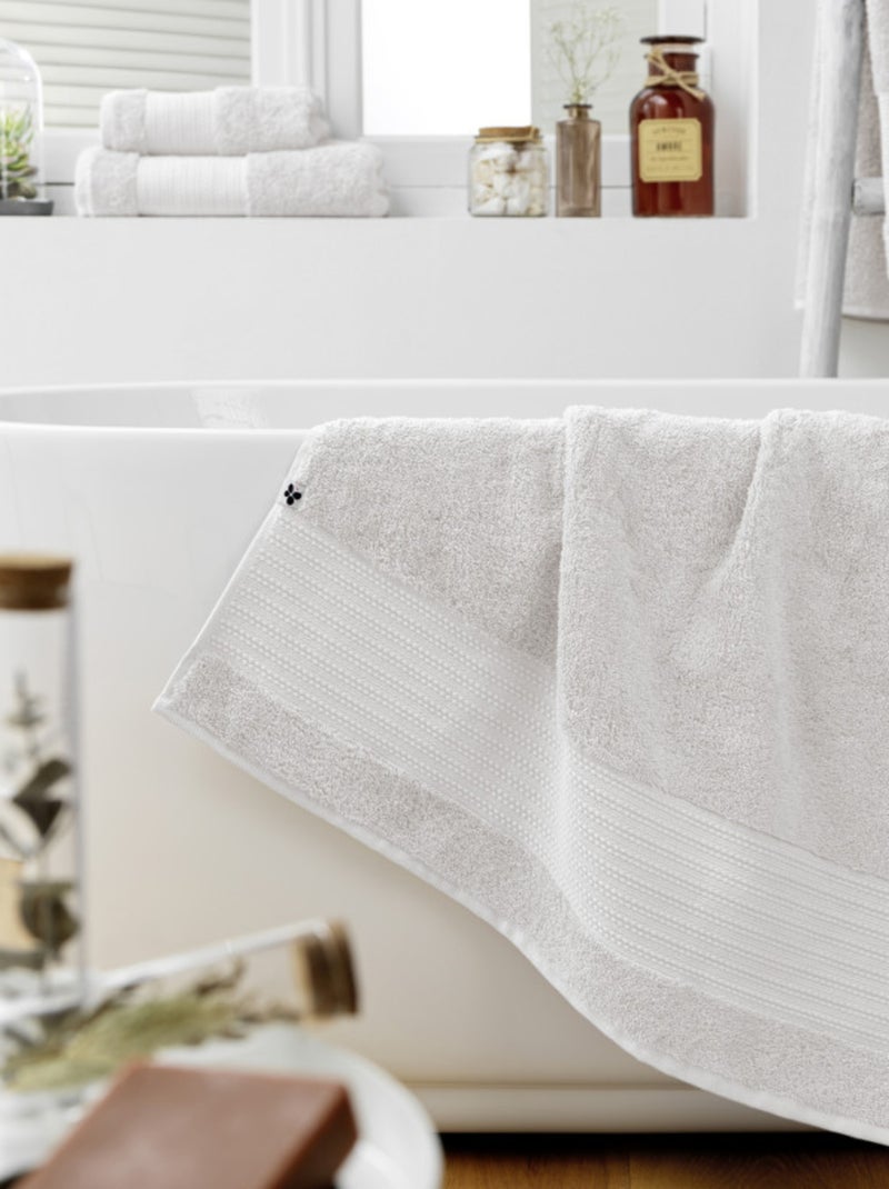 Drap de douche - L'effet papillon - 100% Coton Bio Blanc Perlé - Kiabi