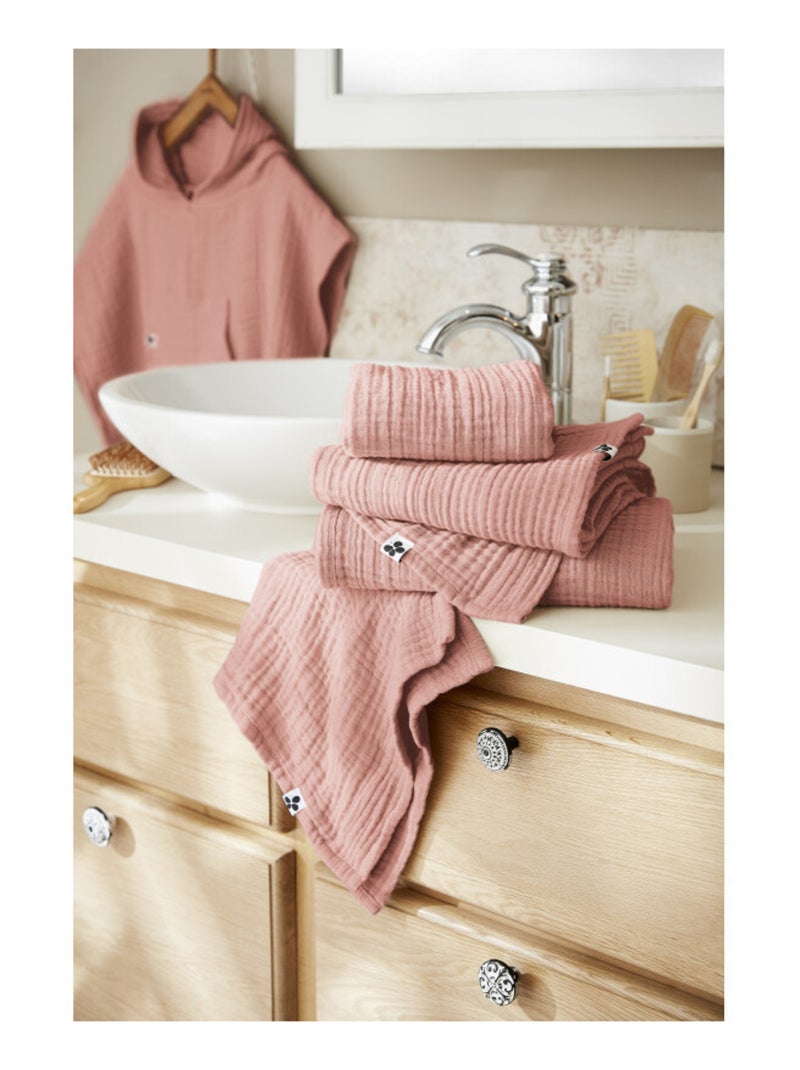 Drap de douche - L'effet papillon - Gaze De Coton Peche - Kiabi