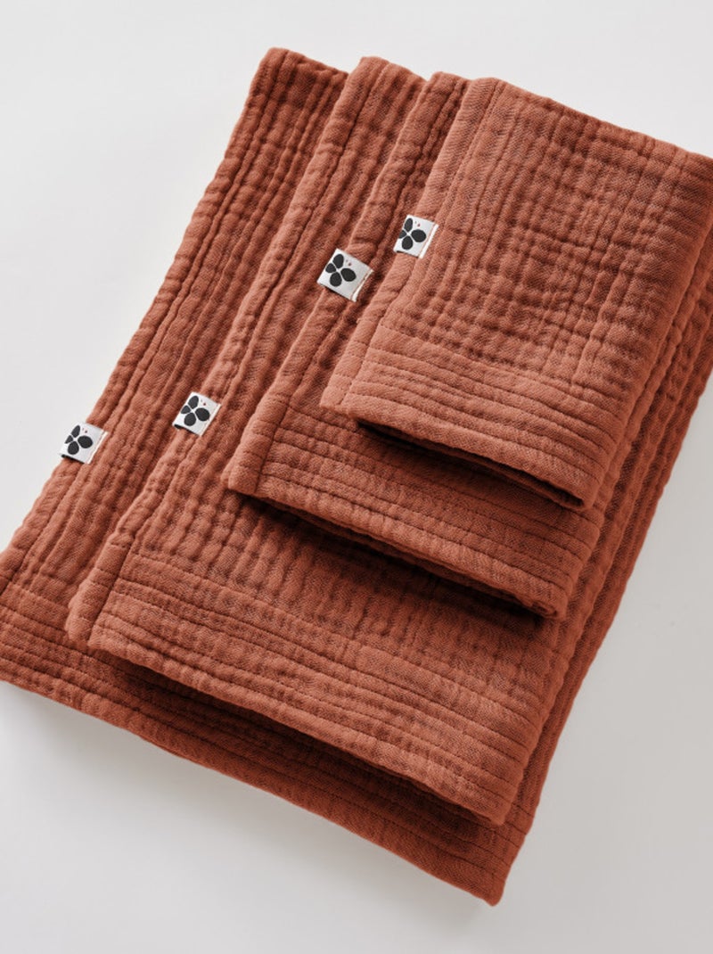 Drap de douche - L'effet papillon - Gaze De Coton Terracotta - Kiabi