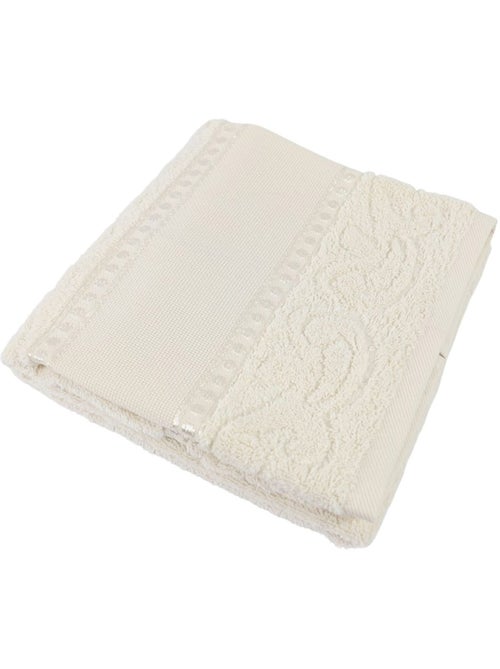 Drap de douche à broder éponge toile Aïda - Kiabi