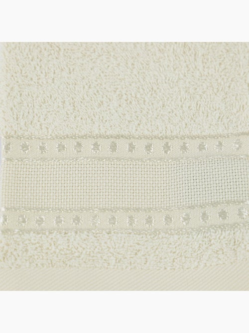 Drap de douche à broder éponge toile Aïda - Kiabi